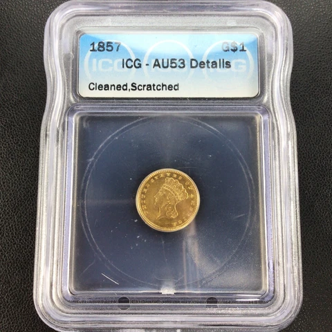 1857 US $1 Gold Coins thumbnail