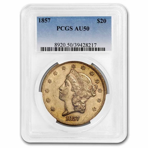 1857 US $20 Double Eagle Gold Coins thumbnail