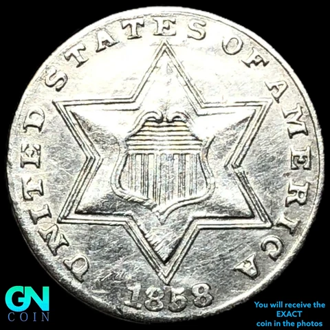 1858 3 Cent Silvers thumbnail