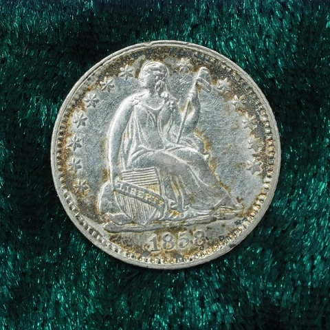 1858 Seated Liberty Half Dimes thumbnail