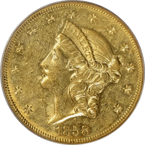 1858 US $20 Double Eagle Gold Coins thumbnail