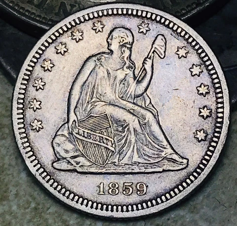 1859 Seated Liberty Quarters thumbnail