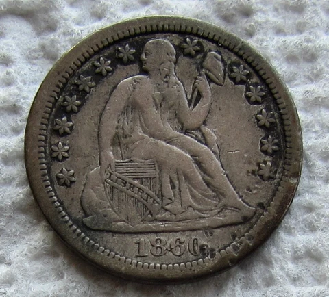 1860 Seated Liberty Dimes thumbnail