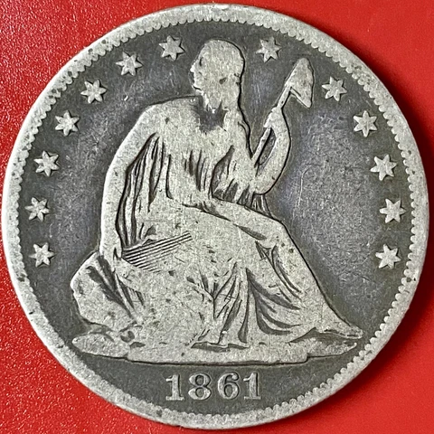 1861 Seated Liberty Half Dollars thumbnail