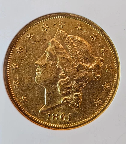 1861 US $20 Double Eagle Gold Coins thumbnail