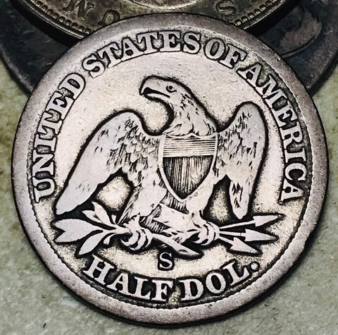 1862 S Seated Liberty Half Dollars thumbnail