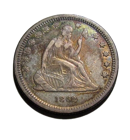 1862 Seated Liberty Quarters thumbnail