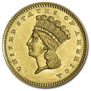 1862 US $1 Gold Coins thumbnail