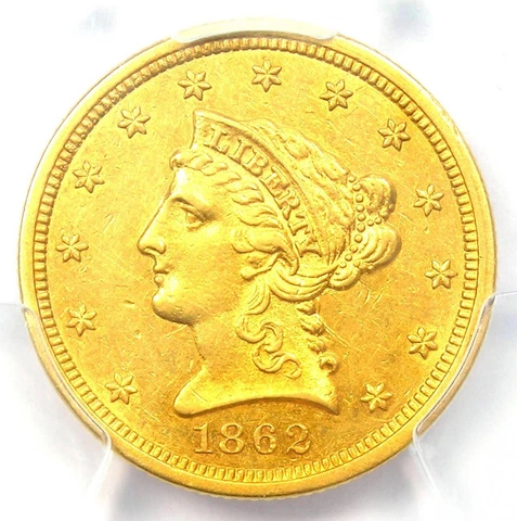 1862 US $2.50 Quarter Eagle Gold Coins thumbnail