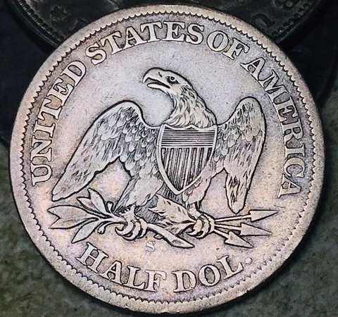 1863 S Seated Liberty Half Dollars thumbnail