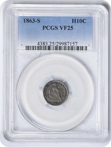 1863 Seated Liberty Half Dimes thumbnail