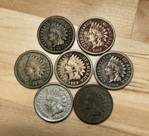 1864 Indian Head Pennies thumbnail