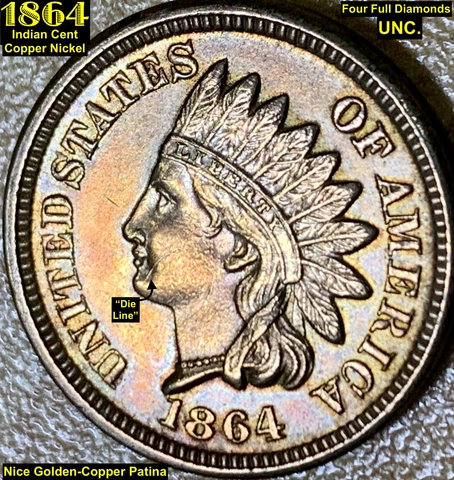 1864 Indian Head Pennies thumbnail