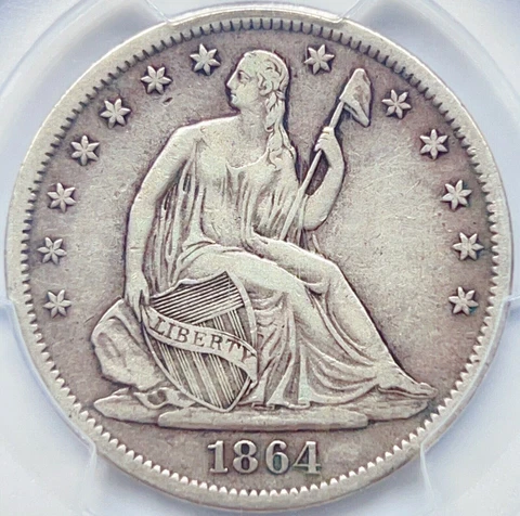 1864 P Seated Liberty Half Dollars thumbnail