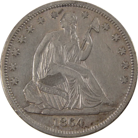 1864 P Seated Liberty Half Dollars thumbnail