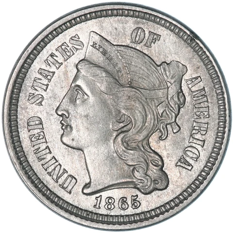 1865 3 Cent Nickels thumbnail