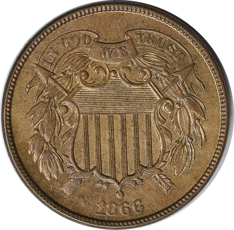 1866 2 Cent Coins thumbnail