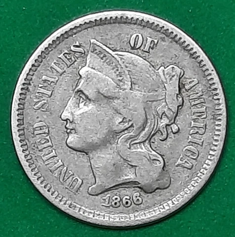 1866 3 Cent Nickels thumbnail