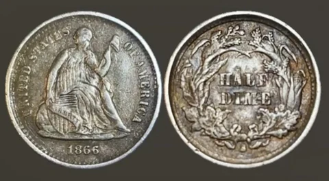 1866 Seated Liberty Half Dimes thumbnail