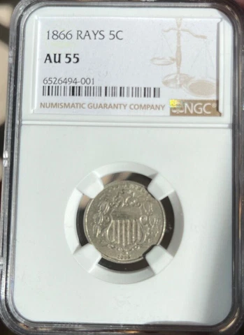 1866 Shield Nickels thumbnail
