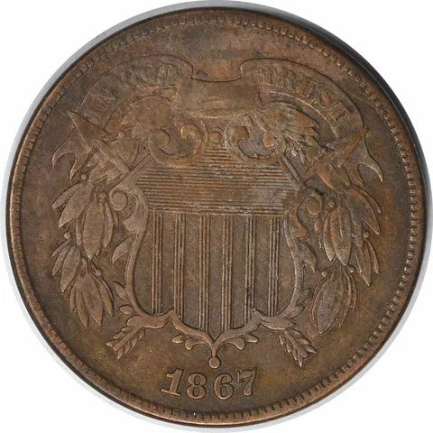 1867 2 Cent Coins thumbnail