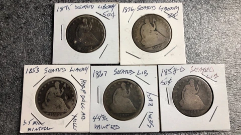 1867 S Seated Liberty Half Dollars thumbnail