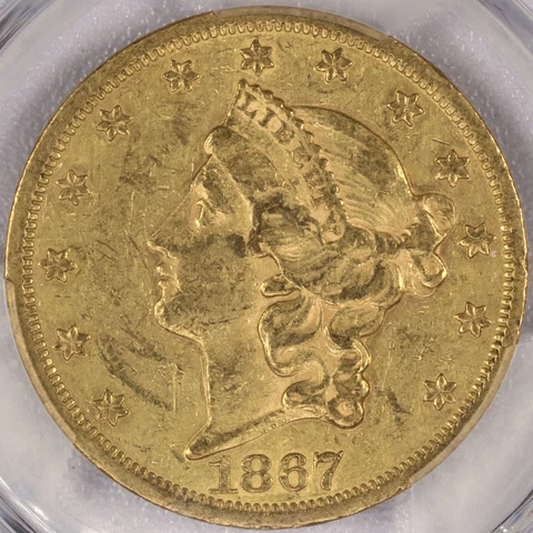 1867 US $20 Double Eagle Gold Coins thumbnail