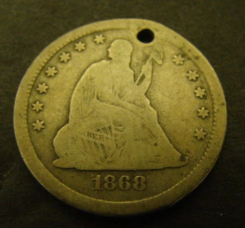 1868 Seated Liberty Quarters thumbnail