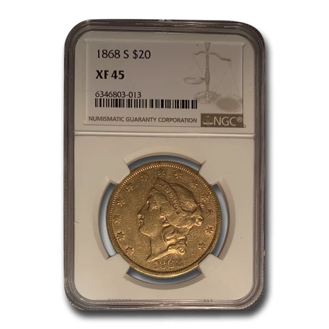 1868 US $20 Double Eagle Gold Coins thumbnail