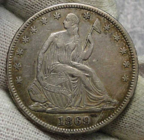 1869 P Seated Liberty Half Dollars thumbnail