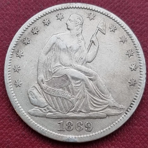1869 P Seated Liberty Half Dollars thumbnail