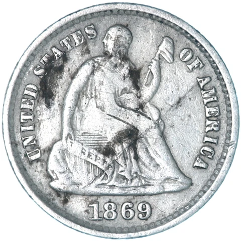 1869 Seated Liberty Half Dimes thumbnail