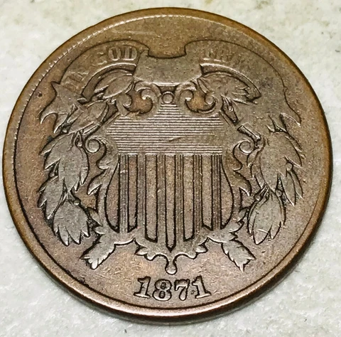 1871 2 Cent Coins thumbnail