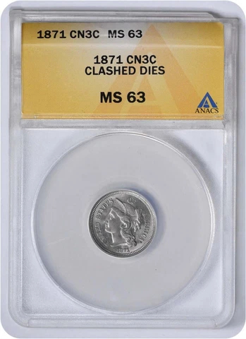 1871 3 Cent Nickels thumbnail