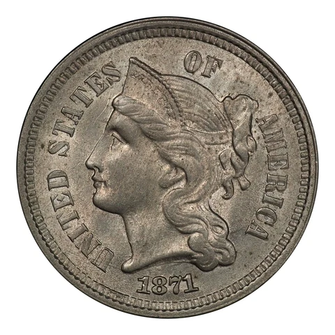 1871 3 Cent Nickels thumbnail