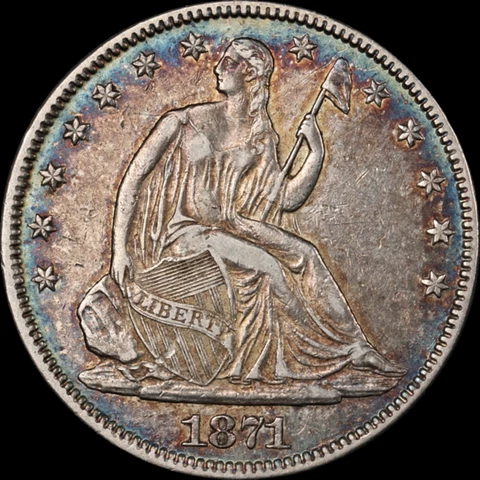 1871 P Seated Liberty Half Dollars thumbnail