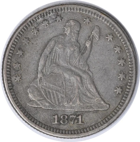 1871 Seated Liberty Quarters thumbnail