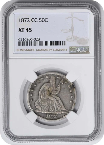 1872 CC Seated Liberty Half Dollars thumbnail