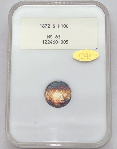1872 Seated Liberty Dimes thumbnail