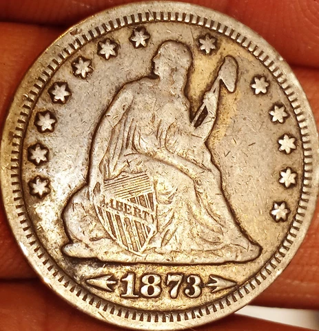 1873 P Seated Liberty Quarters thumbnail