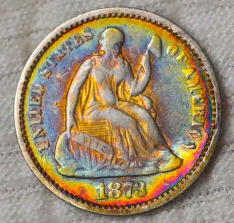 1873 Seated Liberty Half Dimes thumbnail