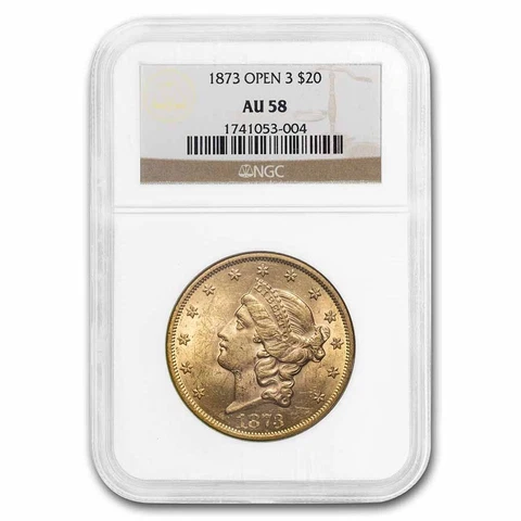 1873 US $20 Double Eagle Gold Coins thumbnail