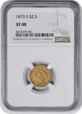 1873 US $2.50 Quarter Eagle Gold Coins thumbnail