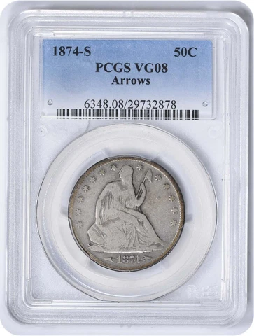 1874 P Seated Liberty Half Dollars thumbnail