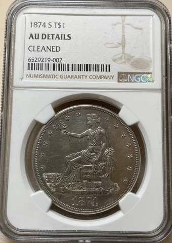 1874 S Trade Dollars thumbnail