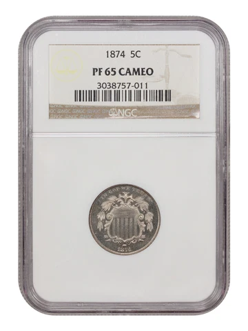 1874 Shield Nickels thumbnail