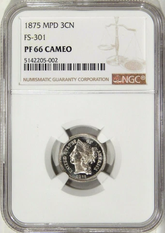 1875 3 Cent Nickels thumbnail