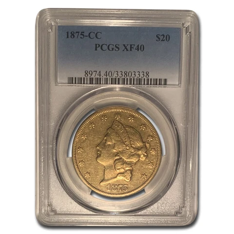 1875 US $20 Double Eagle Gold Coins thumbnail