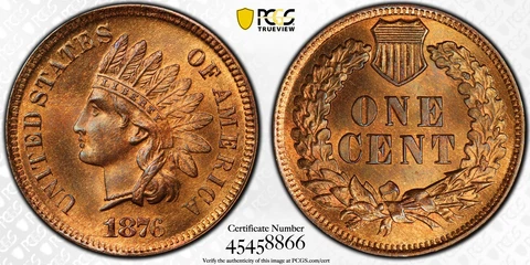 1876 Indian Head Pennies thumbnail