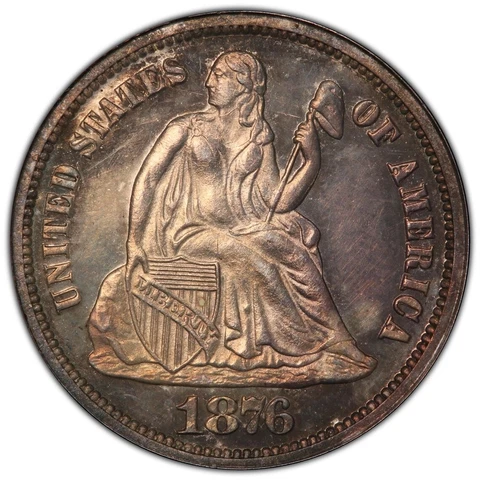 1876 Seated Liberty Dimes thumbnail